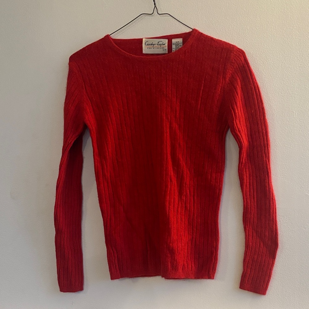 Carolyn Taylor Vibrant Red Crew Neck Sweater